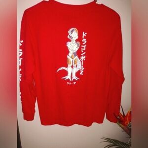 Primitive  Dragon Ball Z  Frieza Mecha Red Long Sleeve T-Shirt